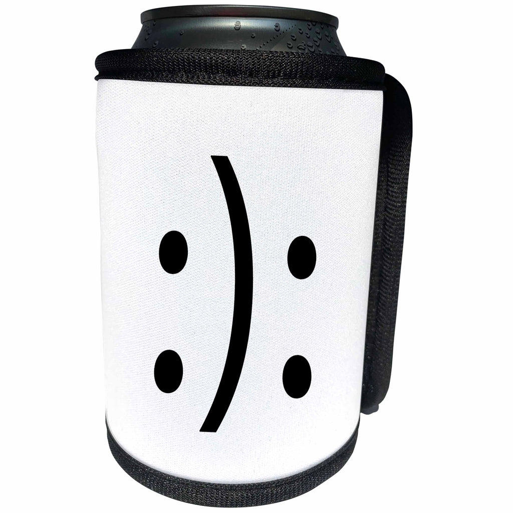 3dRose Tory Anne Collections Quotes - HAPPY SAD FACE - Can Cooler Bottle Wrap (cc_266023)