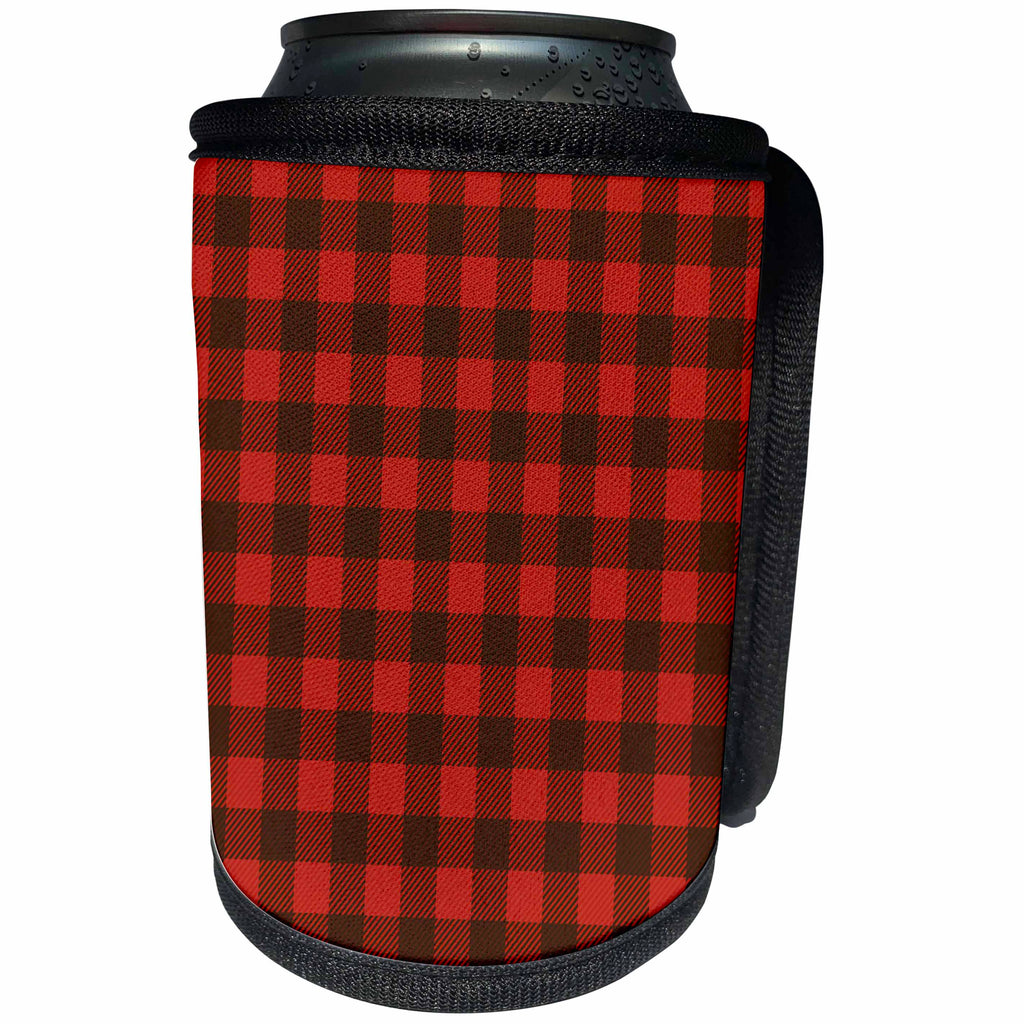 3dRose Janna Salak Designs Prints and Patterns - Buffalo Plaid - Can Cooler Bottle Wrap (cc_266106)