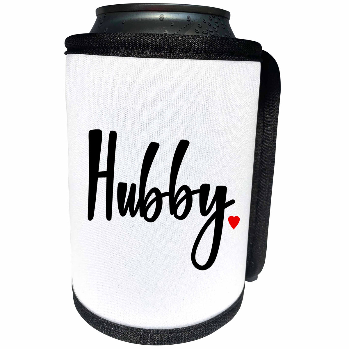 3dRose Janna Salak Designs Text Art - Hubby - Can Cooler Bottle Wrap (cc_266111)