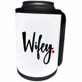 3dRose Janna Salak Designs Text Art - Wifey - Can Cooler Bottle Wrap (cc_266112)