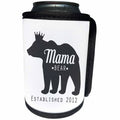 3dRose Janna Salak Designs Text Art - Mama Bear Established 2012 - Can Cooler Bottle Wrap (cc_266127)