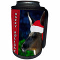 3dRose SmudgeArt All Things Christmas - Deer In A Santa Hat - Can Cooler Bottle Wrap (cc_26613)