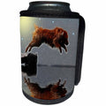 3dRose SmudgeArt Wildlife Designs - Dog Midnight Swim - Can Cooler Bottle Wrap (cc_26615)