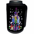 3dRose Sven Herkenrath Animal - Christmas Budgerigar in Xmas Style with Snowflakes and Gifts - Can Cooler Bottle Wrap (cc_266152)