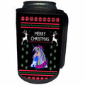 3dRose Sven Herkenrath Christmas - Fantasy Unicorn Horse with Deer Xmas Merry Christmas - Can Cooler Bottle Wrap (cc_266164)