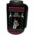 3dRose Sven Herkenrath Christmas - Peru Lama Animal with Celebration Season Merry Christmas - Can Cooler Bottle Wrap (cc_266174)