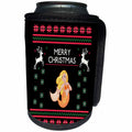 3dRose Sven Herkenrath Christmas - Fantasy Mermaid with Merry Christmas Celebration Season - Can Cooler Bottle Wrap (cc_266175)