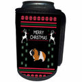 3dRose Sven Herkenrath Christmas - Guinea Pig Animal with Christmas Xmas Celebration - Can Cooler Bottle Wrap (cc_266176)