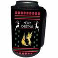 3dRose Sven Herkenrath Christmas - Merry Christmas Xmas Celebration Cockatoo Cockatiel - Can Cooler Bottle Wrap (cc_266178)