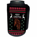 3dRose Sven Herkenrath Christmas - Horse Riding Sport Game with Xmas Merry Christmas Season - Can Cooler Bottle Wrap (cc_266180)