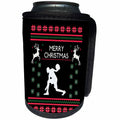 3dRose Sven Herkenrath Sport - Basketball Player Sport with Xmas Merry Christmas Deer - Can Cooler Bottle Wrap (cc_266190)