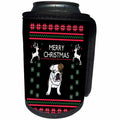 3dRose Sven Herkenrath Animal - Pitbull Dog Pet Animal Graphic Lovers Merry Christmas Xmas - Can Cooler Bottle Wrap (cc_266193)