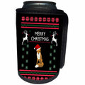 3dRose Sven Herkenrath Animal - Funny Christmas Fox Christmas Xmas Style - Can Cooler Bottle Wrap (cc_266195)