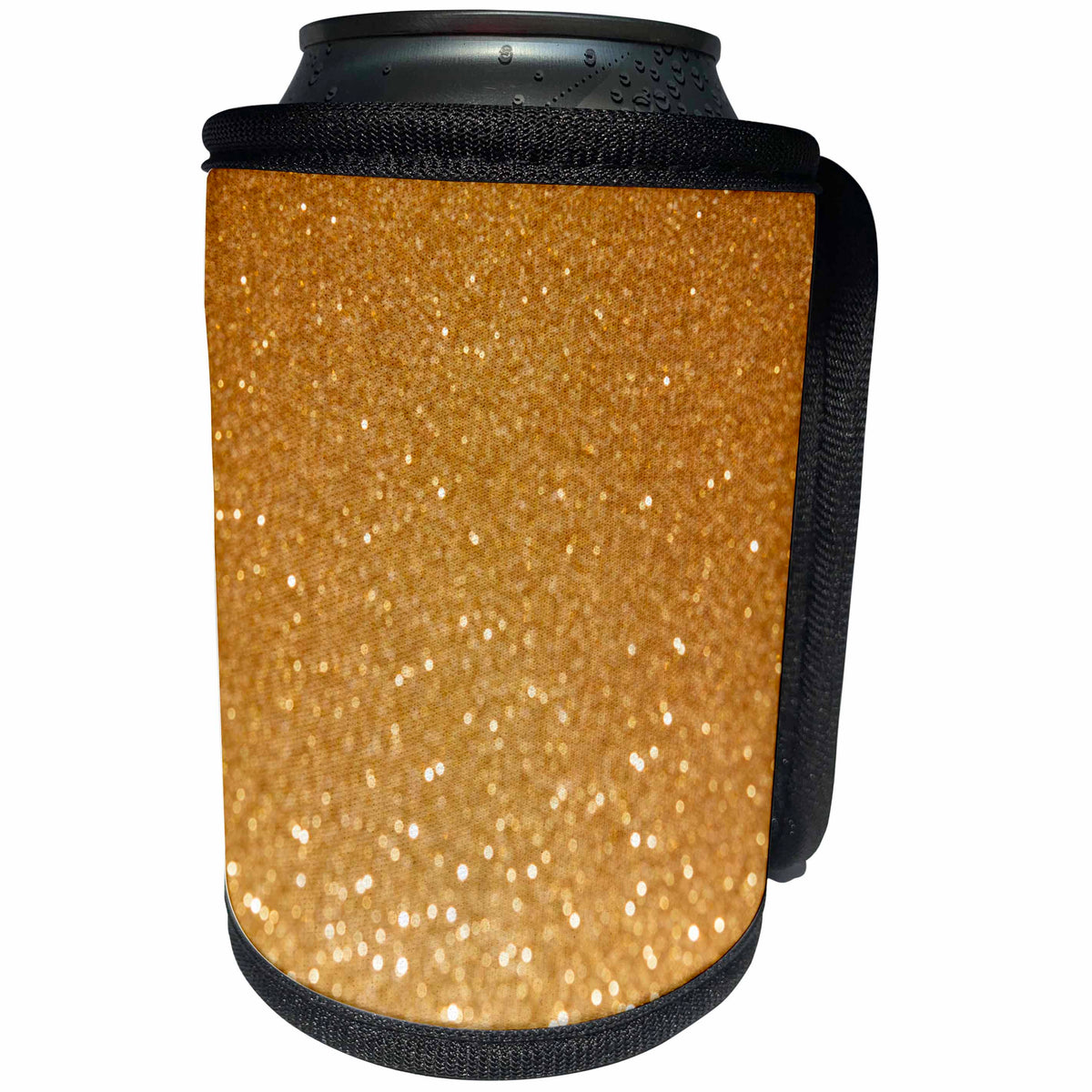 3dRose Sven Herkenrath Glitter - Golden Glitter Sparkly Glimmer Glamour Shine Luxury - Can Cooler Bottle Wrap (cc_266206)