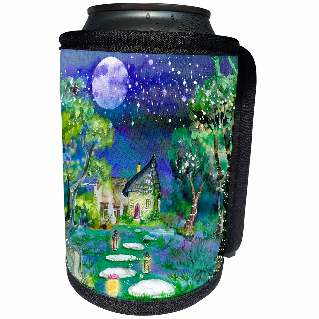 3dRose Sven Herkenrath Fantasy - Fairy Tale in Fantasy Graphic Lovers - Can Cooler Bottle Wrap (cc_266208)