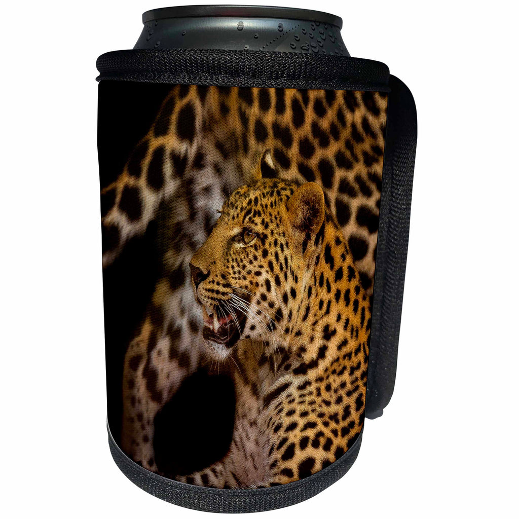 3dRose Sven Herkenrath Animal - Gepard Leopard Wildlife Cat - Can Cooler Bottle Wrap (cc_266241)