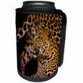 3dRose Sven Herkenrath Animal - Gepard Leopard Wildlife Cat - Can Cooler Bottle Wrap (cc_266241)