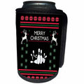 3dRose Sven Herkenrath Sport - Bowling Pin Ball Bowl with Merry Christmas Xmas - Can Cooler Bottle Wrap (cc_266258)