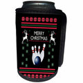 3dRose Sven Herkenrath Sport - Bowling Pin Ball with Merry Christmas Xmas - Can Cooler Bottle Wrap (cc_266259)