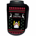 3dRose Sven Herkenrath Sport - Bowling Pin with Merry Christmas Xmas - Can Cooler Bottle Wrap (cc_266260)
