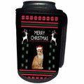 3dRose Sven Herkenrath Animal - Red Cat Pet Kitten Merry Christmas - Can Cooler Bottle Wrap (cc_266264)