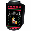 3dRose Sven Herkenrath Christmas - Merry Christmas Xmas with Santa Claus and Gift Boxes - Can Cooler Bottle Wrap (cc_266272)