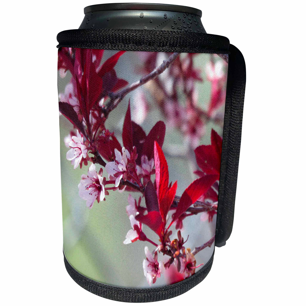 3dRose Jos Fauxtographee- Flowering Tree in Spring - A gorgeous Pink and Maroon blossoming tree in Spring - Can Cooler Bottle Wrap (cc_266288)