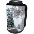 3dRose Jos Fauxtographee- Winter Pine Valley Main - A beautiful winter scene on the main street of Pine Valley Utah - Can Cooler Bottle Wrap (cc_266292)