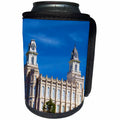 3dRose Jos Fauxtographee- Manti Utah Temple - The Manti Utah LDS Temple on a rich blue sky - Can Cooler Bottle Wrap (cc_266297)