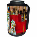 3dRose Jos Fauxtographee- Carousel Chair in Red - A red seat on a carousel in St. George Utah with painted sides - Can Cooler Bottle Wrap (cc_266307)