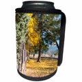3dRose Jos Fauxtographee- Fall Leaves - Leaves all over the ground with trees in the distance in fall - Can Cooler Bottle Wrap (cc_266328)