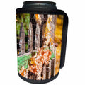 3dRose Jos Fauxtographee- Ole Fence In Fall - Fall leaves stuck in an old wooden picket fence in Autumn - Can Cooler Bottle Wrap (cc_266329)