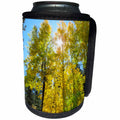 3dRose Jos Fauxtographee- Starlight in the Fall Trees - A starlight in the trees in Autumn colored in yellow and gold - Can Cooler Bottle Wrap (cc_266345)