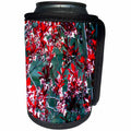3dRose Jos Fauxtographee- Flowering Bush in Pink - Maroon and pink flowers all over a bush in springtime - Can Cooler Bottle Wrap (cc_266357)