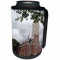 3dRose Jos Fauxtographee- Brigham City Tabernacle Utah - The Brigham City Tabernacle framed by green leaves of a tree - Can Cooler Bottle Wrap (cc_266361)