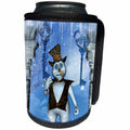3dRose Heike Köhnen Design Holiday Christmas - Funny steampunk snowman - Can Cooler Bottle Wrap (cc_266380)
