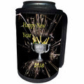 3dRose New Year Designs - Image of New Year 2018 Champagne Bottles On Fireworks - Can Cooler Bottle Wrap (cc_266399)