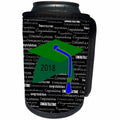 3dRose Graduation - Image of Green Cap Blue Tassel Sit On Congratulations Words - Can Cooler Bottle Wrap (cc_266443)