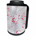 3dRose TDSwhite – Photography - Red Winter Season Branches Icy Berries Christmas Holiday Colors - Can Cooler Bottle Wrap (cc_266464)