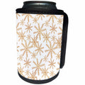 3dRose Anne Marie Baugh - Christmas - Elegant Gold Fancy Snowflakes Pattern - Can Cooler Bottle Wrap (cc_266586)