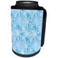 3dRose Anne Marie Baugh - Christmas - Pretty White Snowflakes On A Light Blue Watercolor Background - Can Cooler Bottle Wrap (cc_266640)