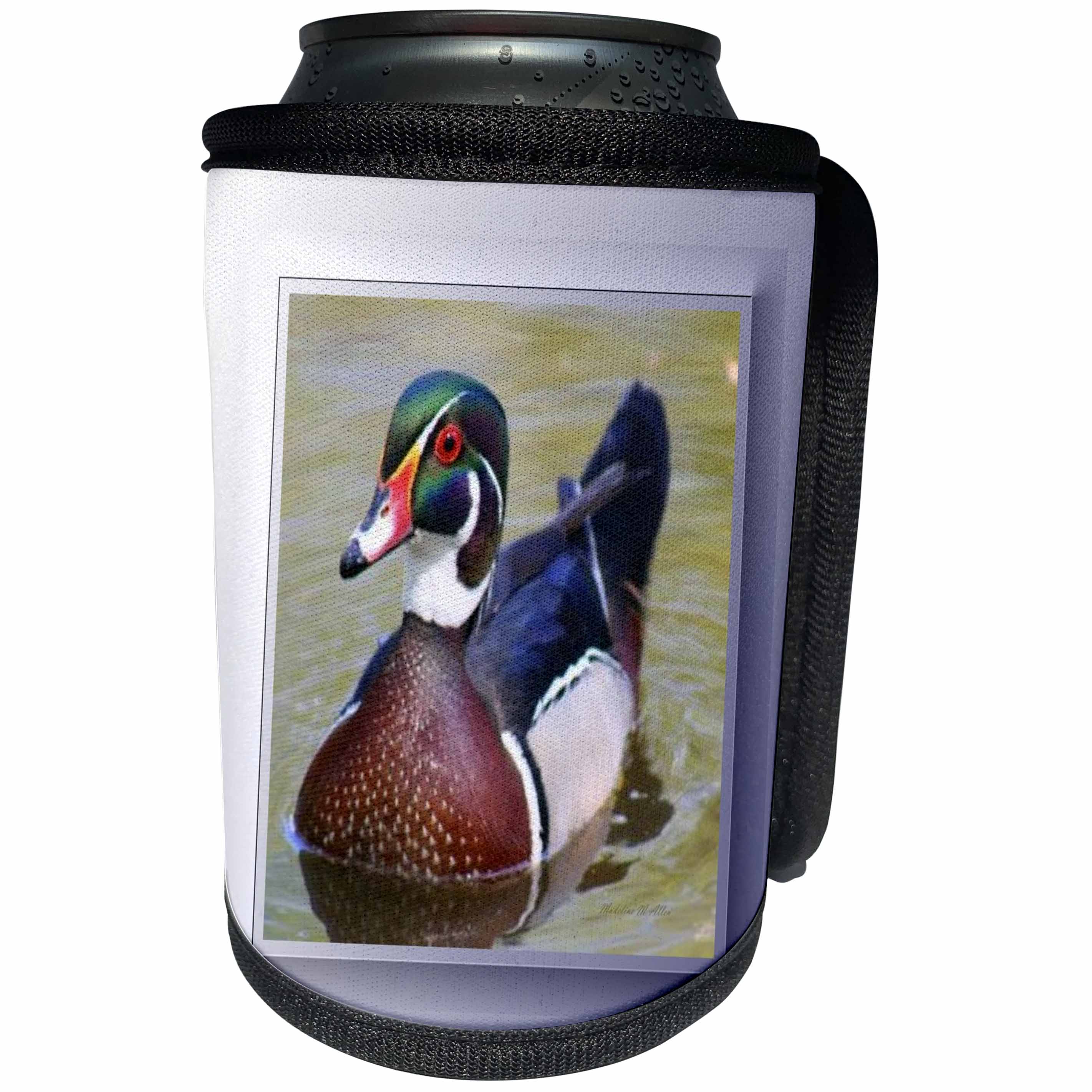 3dRose SmudgeArt Photography Art Designs - Wood Duck - Can Cooler Bottle Wrap (cc_26668)