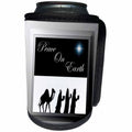 3dRose SmudgeArt All Things Christmas - Peace On Earth - Can Cooler Bottle Wrap (cc_26675)