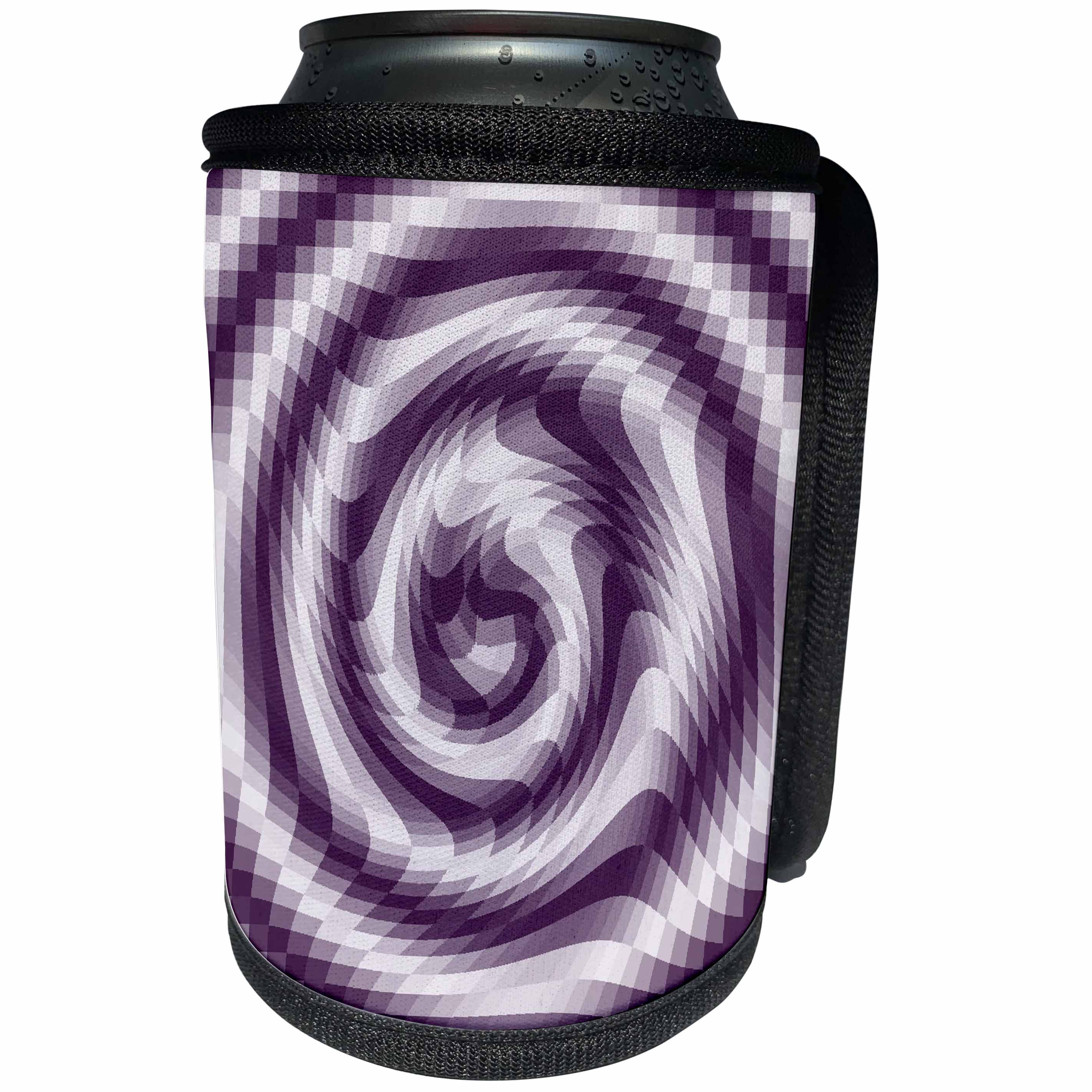 3dRose SmudgeArt Pattern Designs - Mosaic Purple Pattern - Can Cooler Bottle Wrap (cc_26682)