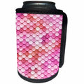 3dRose Uta Naumann Faux Glitter Pattern - Sparkling Pink Luxury Elegant Mermaid Scales Glitter Effect Art print - Can Cooler Bottle Wrap (cc_266821)