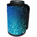 3dRose Uta Naumann Faux Glitter Pattern - Sparkling Ocean Blue Luxury Elegant Mermaid Glitter Effect Art print - Can Cooler Bottle Wrap (cc_266823)