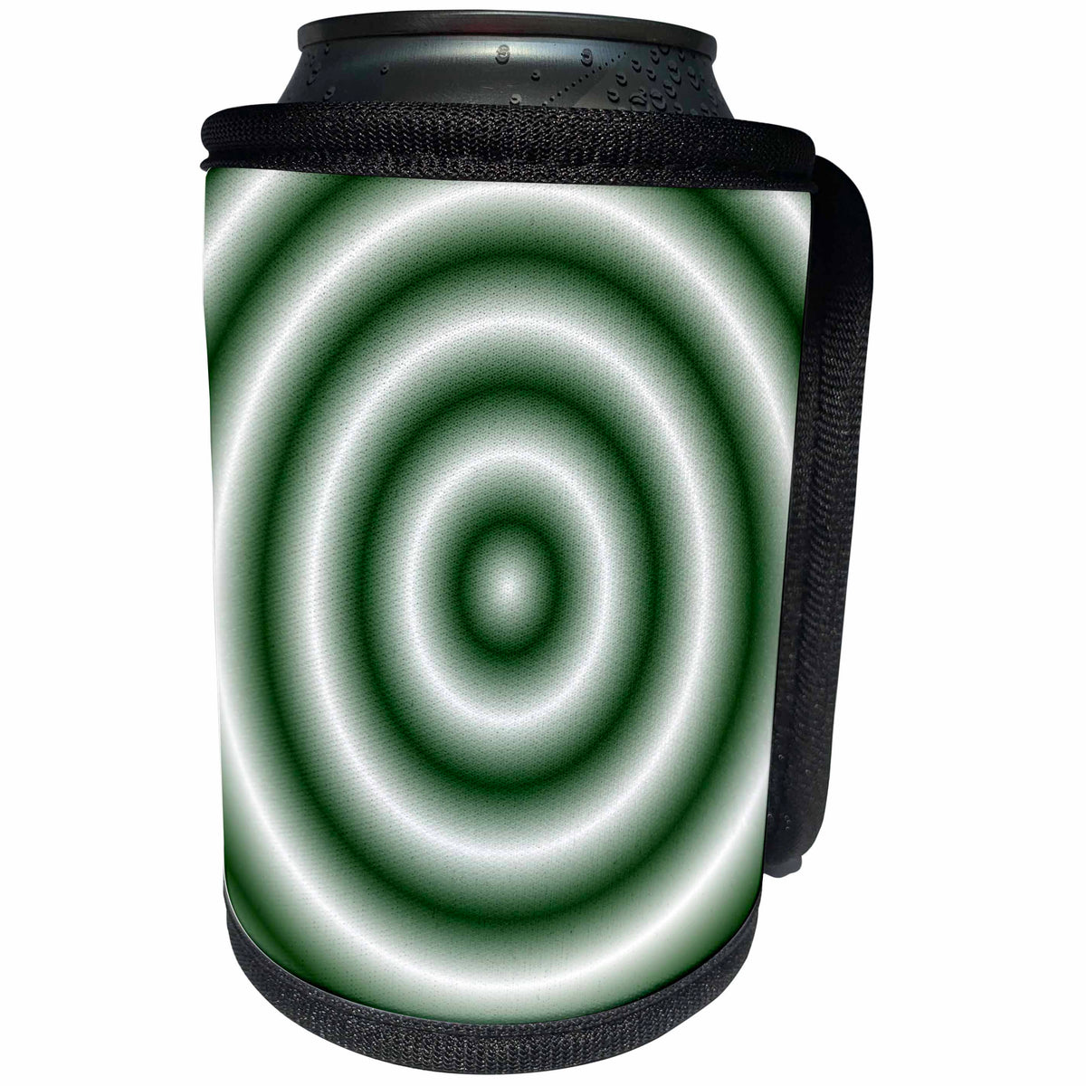 3dRose SmudgeArt Pattern Designs - Green Elliptical Pattern - Can Cooler Bottle Wrap (cc_26683)