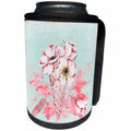 3dRose Uta Naumann Watercolor Illustration Flowers - Pink Flowers In an Ice-Cream Cone in Pastel Watercolor Illustration - Can Cooler Bottle Wrap (cc_266830)