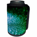 3dRose Uta Naumann Faux Glitter Pattern - Sparkling Ocean Blue Green Elegant Mermaid Glitter Effect Art print - Can Cooler Bottle Wrap (cc_266842)