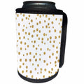 3dRose Uta Naumann Faux Glitter Pattern - Trendy Gold Feminine Faux Glitter Dot Circle Pattern - Can Cooler Bottle Wrap (cc_266849)